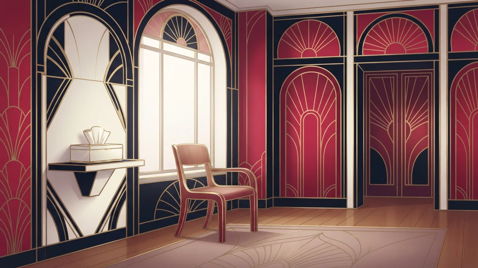 A quiet, empty room with a plain wooden chair by a softly lit window.