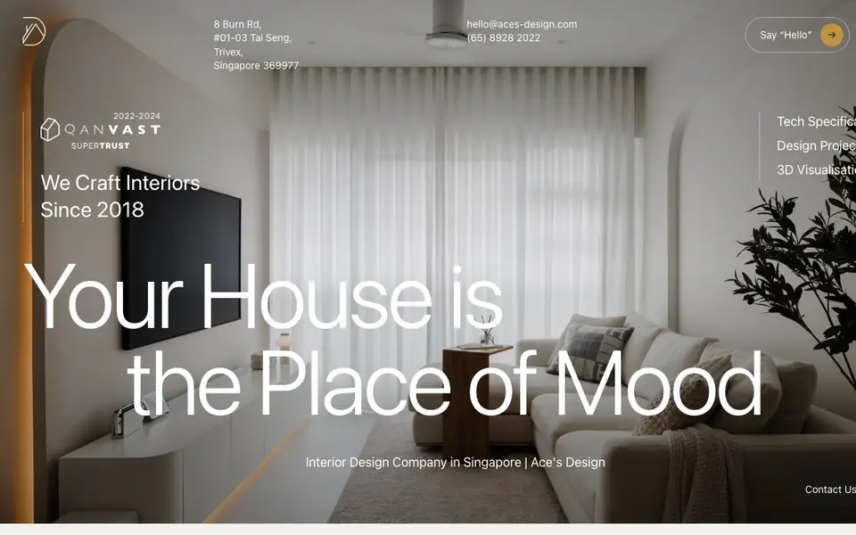 Ace’s Design website homepage, 4 Oct 2026