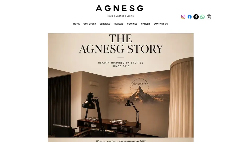 AgnesG Nails website homepage, 4 Oct 2026
