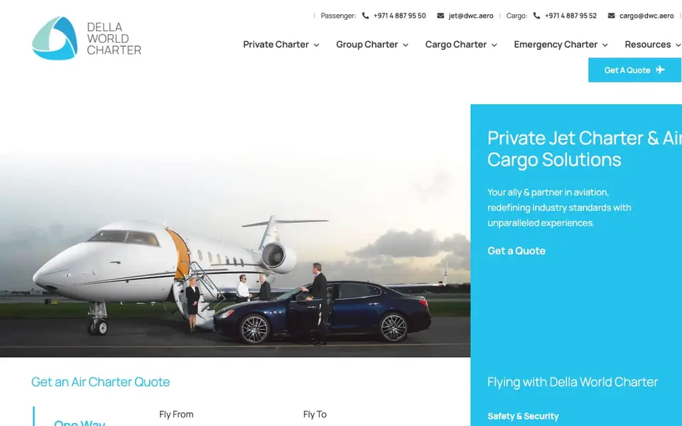 Della World Charter website homepage, 4 Oct 2026