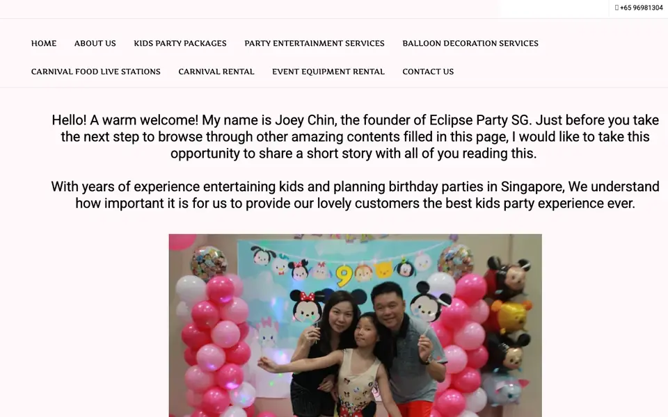 Eclipse Party Sg website homepage, 4 Oct 2026