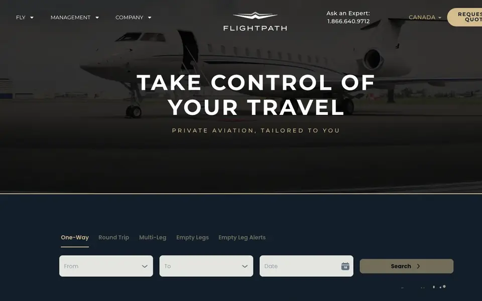 Flightpath website homepage, 4 Oct 2026