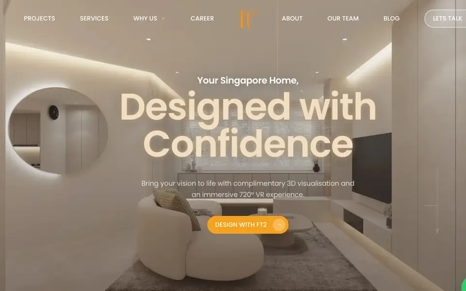Ft2 Interior Design website homepage, 4 Oct 2026