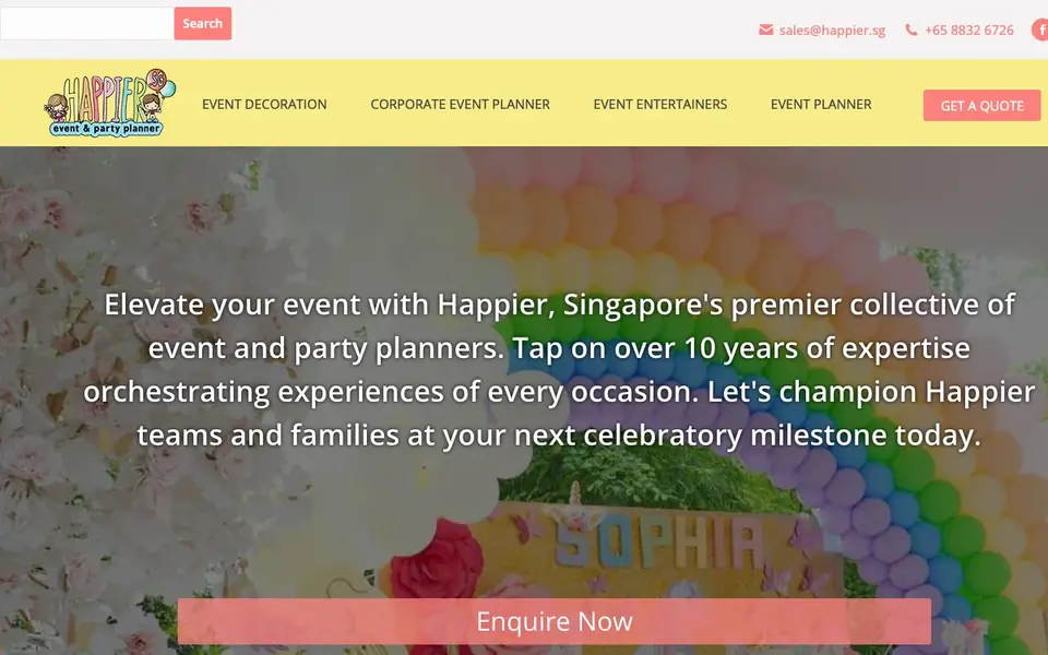 Happier Singapore website homepage, 4 Oct 2026