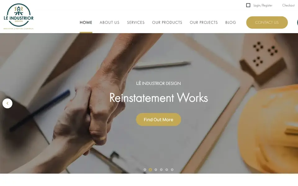 Le Industrior Design website homepage, 4 Oct 2026