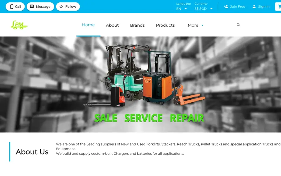 Liftrak Engineering website homepage, 4 Oct 2026