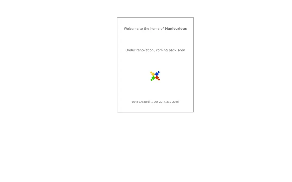 Manicurious website homepage, 4 Oct 2026