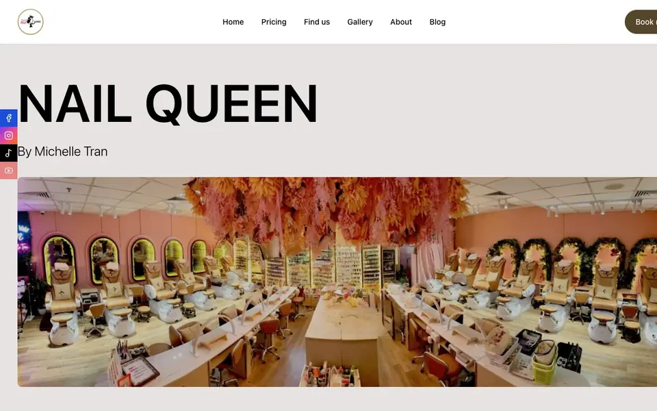Nail Queen By Michelle Tran website homepage, 4 Oct 2026