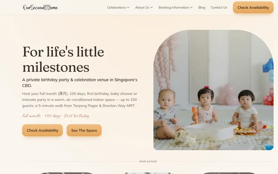 Our Second Home website homepage, 4 Oct 2026