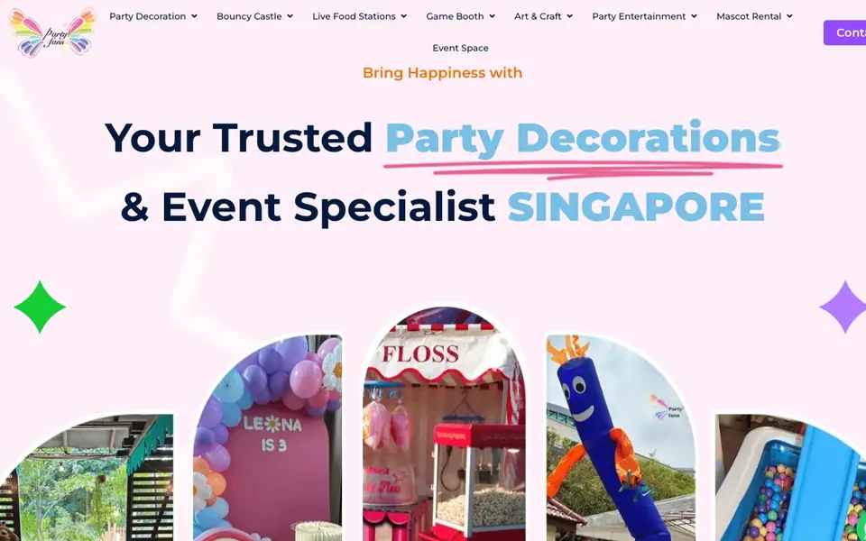 PartyFansSg website homepage, 4 Oct 2026