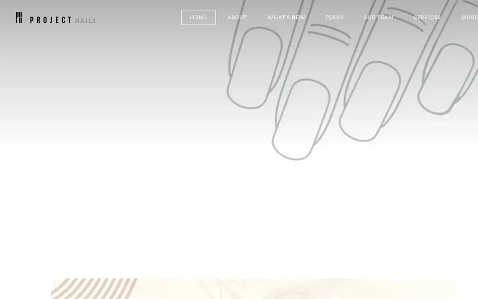 Project Nails website homepage, 4 Oct 2026