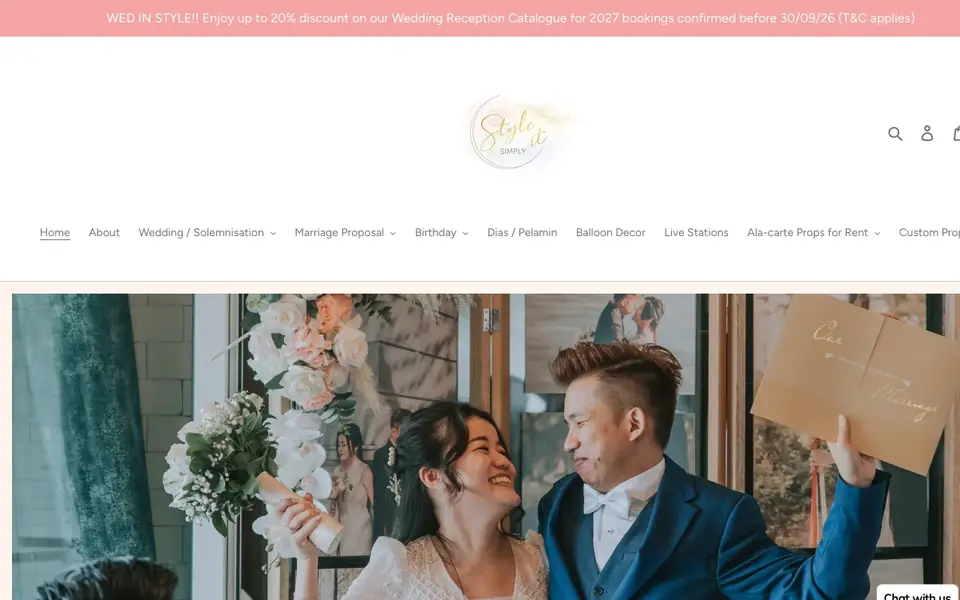 Style It Simply website homepage, 4 Oct 2026