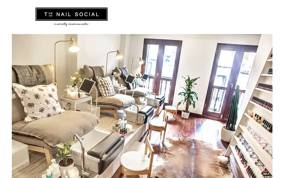 The Nail Social website homepage, 4 Oct 2026