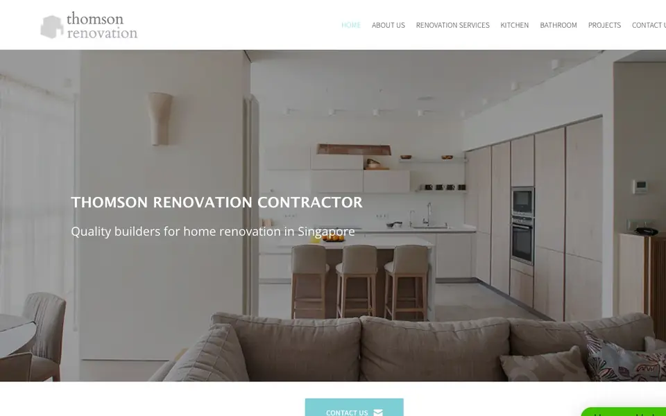 Thomson Renovation Contractor website homepage, 4 Oct 2026