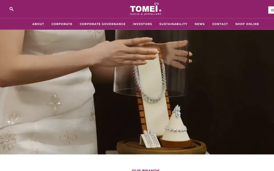 Tomei website homepage, 4 Oct 2026