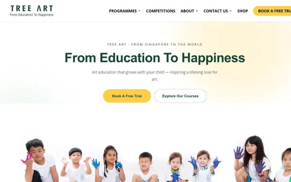 Tree Art website homepage, 4 Oct 2026