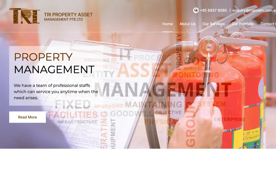 Tri Property Asset Management website homepage, 4 Oct 2026